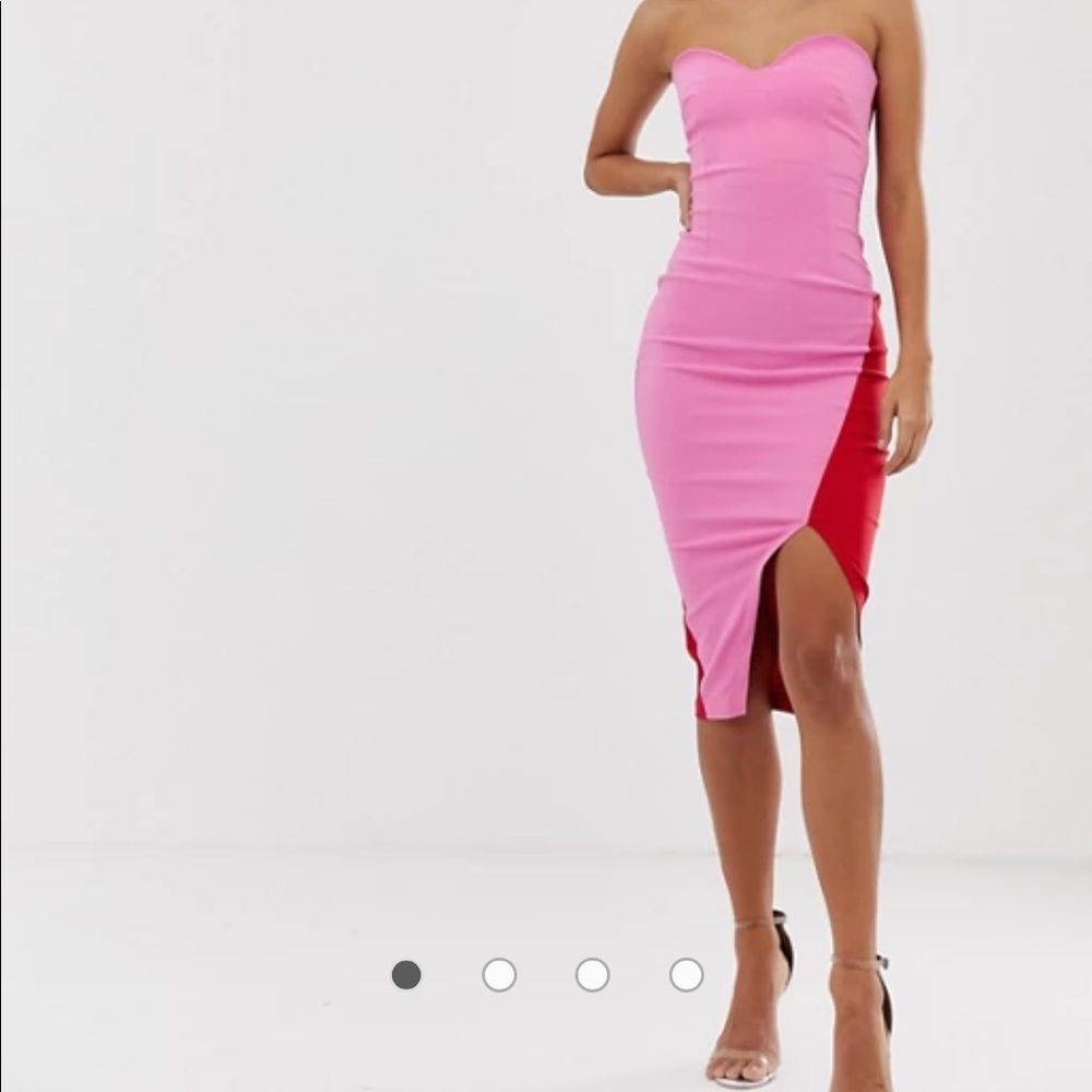 Asos Vesper Cross Over Bodycon Midi dress